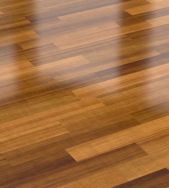 Close-up view of dark wood parquet floor, background